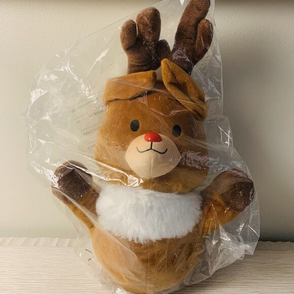 Giggling Getup Funny Ugly Christmas Sweater Snap-On Reindeer Only New Sealed - Picture 3 of 5